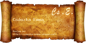 Császka Emma névjegykártya